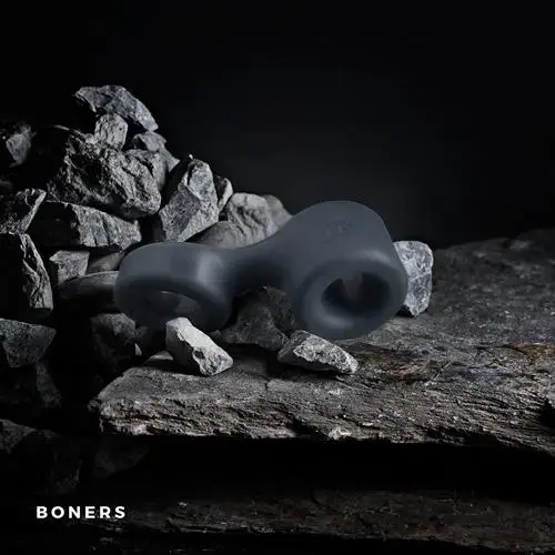 Boners Cock Ring and Ball Stretcher - Grey Photo