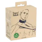 Vegan Faux Leather Collar with Removable Leash – Black — Photo 1