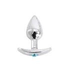Aluminium Handle Anal Plug with Blue Gem – 7 cm — Photo 3
