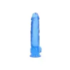 Realistic Dildo with Balls and Suction Cup – 28 cm (11″) – Blue — Photo 2