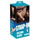 Silikoninis strap-on dildo prailginimas – 16 cm (6.3″) – Juodas — Nuotrauka 1