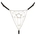 Cottelli LINGERIE – adjustable lace string with rhinestone triangle – black – S-L — Photo 5