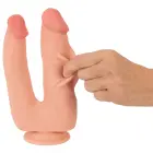 Nature Skin lankstomas dvigubos penetracijos dildo – 20 cm – kūno spalva — Nuotrauka 9
