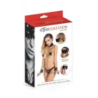 Fetish Tentation Bondage Collar and Wrist Restraints Set – Black — Photo 2