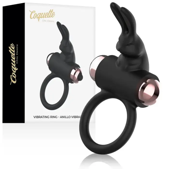 Coquette Chic Desire Ring with Vibration Black/Gold