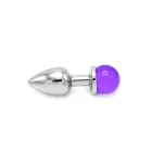 Anālais spraudnis ar violetu dārgakmeni – 8.8 cm (3.5″) — Foto 4
