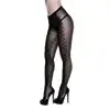 Baci Serpentine Jacquard Pantyhose Queen Size – Black