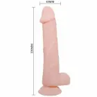 BAILE Super Realistic dildo ar piesūcekni – 22 cm (8.7″) – miesas krāsa — Foto 4