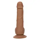 CalExotics Realistic Textured Dildo with Balls and Suction Cup – 15 cm (6″) – Brown — Photo 2