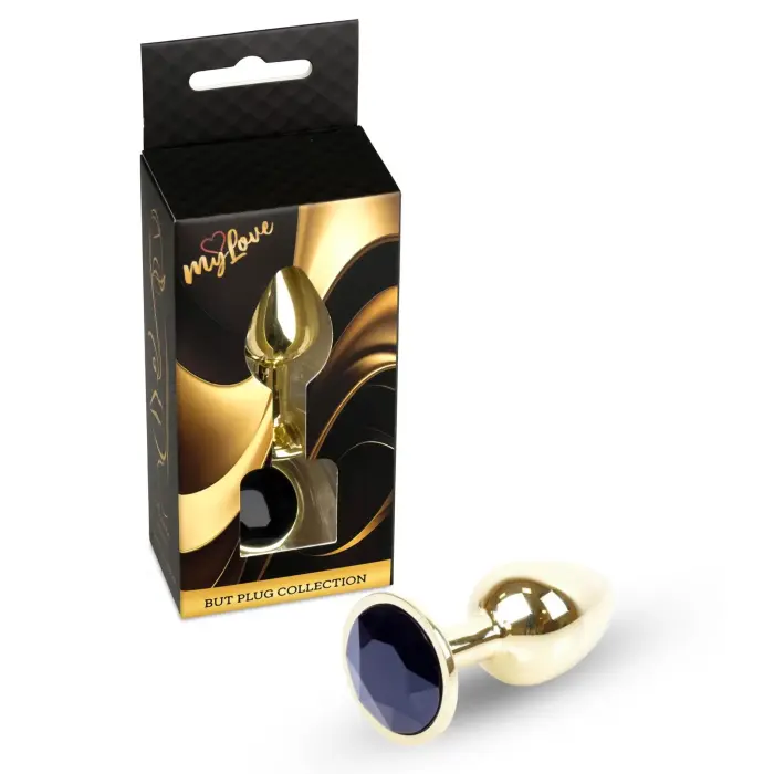 MyLove Toys Jewellery Gold анальная пробка – 7 cm – Черная
