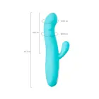 JOS MERRY-SWI Rotējošs truša vibrators ar klitora stimulatoru – 21 cm (8.1″) – zils — Foto 8