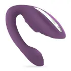 Pleasuriser uzlādējams C-formas pāru vibrators ar tālvadību – violets — Foto 7