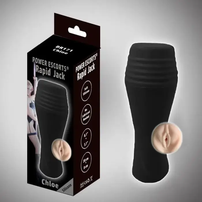 Power Escorts - Rapid Jack Chloe Masturbator – 20 cm – Black