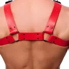Red Leather Bulldog Leather Harness – L/XL – Red — Photo 2