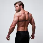 Fetish Submissive Attitude Men’s Crossed Shoulder Vegan Leather Harness – One Size – Black — Photo 5