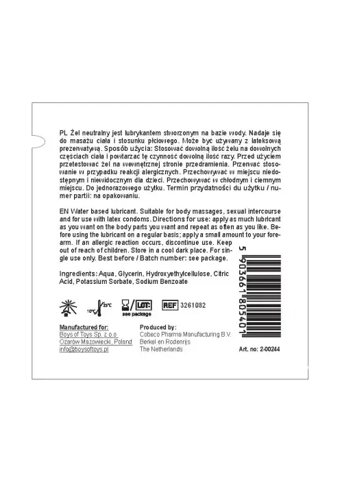 BOYS of TOYS Glide lubrikants uz ūdens bāzes – 3 ml Foto 2