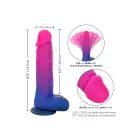 Ombre Hombre vibrējošs dildo – 23 cm (9″) – Rozā — Foto 4