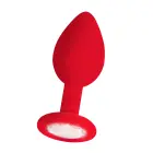 Diamond-shaped Butt Plug – M – Red — Photo 3