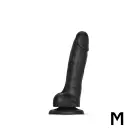 Sliding Skin reālistisks dildo – 20–23 cm – Melns Foto 1
