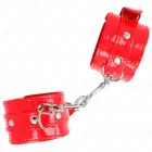 KINK Adjustable Shiny Hand Cuffs – Red – 23-33 cm — Photo 2