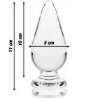 Ibiza Nebula Series Model 4 klaasist anaaltapp – 11 cm – Läbipaistev — Foto 3