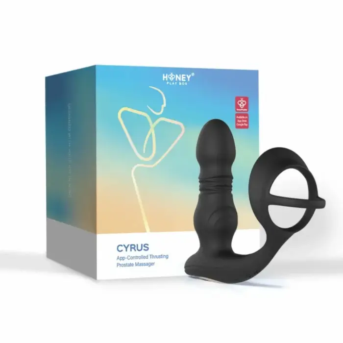 HoneyPlayBox Cyrus Pro анальный массажёр с толчками и приложением – чёрный