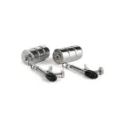 Mr. Steel Aligator Nipple Clamps with Weights – Silver — Photo 1
