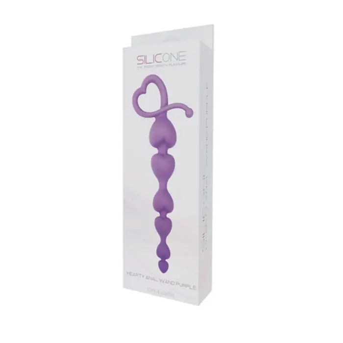 Heart-Shaped Anal Wand Plug – Purple