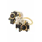 Guilty Pleasure Soiree Pearl Handcuffs – наручники – веганская кожа – искусственный жемчуг — Фото 3