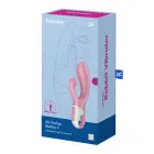Satisfyer Air Pump Bunny 2 Light Red dildo – 21.5 cm (8.5″) – sarkans — Foto 2