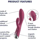 Satisfyer Spinning Rabbit 1 rotējošs truša vibrators – 18 cm – sarkans — Foto 3