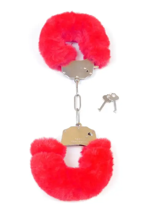 Kajdanki Fetish B - Series- Furry Cuffs Red Photo