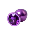 TOYFA Metāla anālais spraudnis ar ametista dārgakmeni – Violets — Foto 5