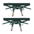Indica Laced Up Garters – Emerald – S/M — Photo 2