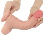 Sliding Skin dvigubo sluoksnių dildo – 21.5 cm (8.5″) – Kūno spalva — Nuotrauka 5