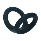 Double O Silicone Cockring – L – Black — Photo 4