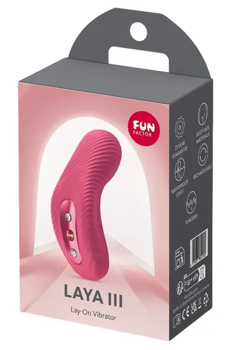 Fun Factory Laya III накладной вибратор с функцией постукивания – 10.7 cm – розовый