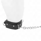 KINK Adjustable Collar with Leash 3-Ring Model – Black – 38-49 cm — Photo 4