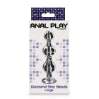 Dimanta zvaigžņu anālais spraudnis L – Liels – Sudrabs Foto 3