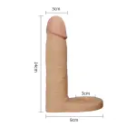 LoveToy The Ultra Soft Double – strap-on gredzena dildo – TPE – 5,8" — Foto 6