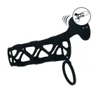 LEVELZ Silicone Stamina Sleeve with Vibrating Support Ring – Black — Photo 1