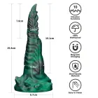 Savage Charm Double-Claw vibruojantis dildo – 19 cm (7.5″) – Spalvotas — Nuotrauka 13