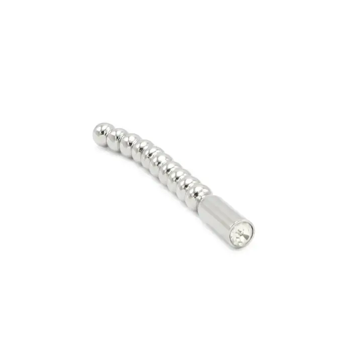 Kiotos Solid Penis Plug Beaded Curved – 10.6 cm