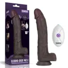 LoveToy Sliding Skin Pro II – вибрирующий силиконовый дилдо – 10" – 10 режимов — Фото 1