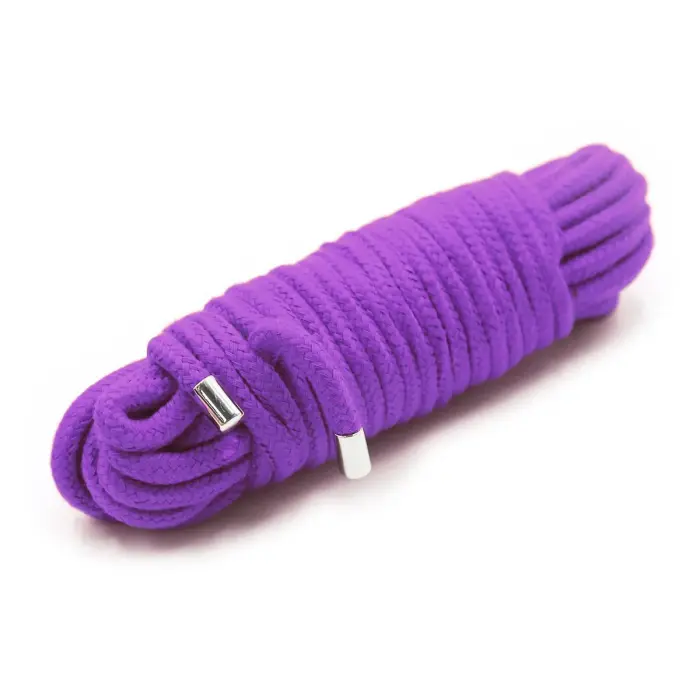 Deluxe BDSM Cotton Bondage Rope – Purple – 20 m