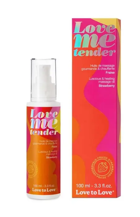 LOVE ME TENDER masāžas eļļa – zemeņu – 100 ml