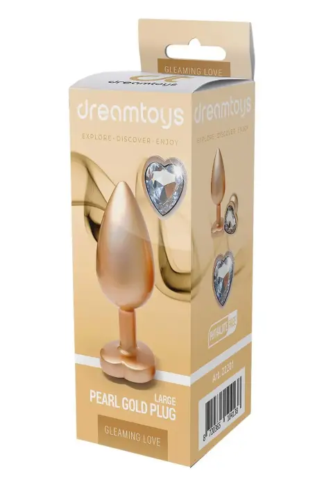 GLEAMING LOVE Matte Gold anaaltapp – L – 9.5 cm (3.7″) – Oranž