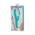 JOS MERRY-SWI Rotējošs truša vibrators ar klitora stimulatoru – 21 cm (8.1″) – zils — Foto 11