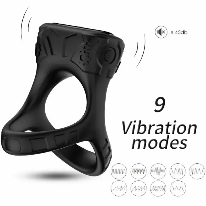 ARMONY Ring Vibrator Multiposition Black – 9 Modes, Waterproof, USB