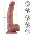 LoveToy Dual Density Power Cock – вибрирующий реалистичный дилдо – 9" – 10 режимов — Фото 16